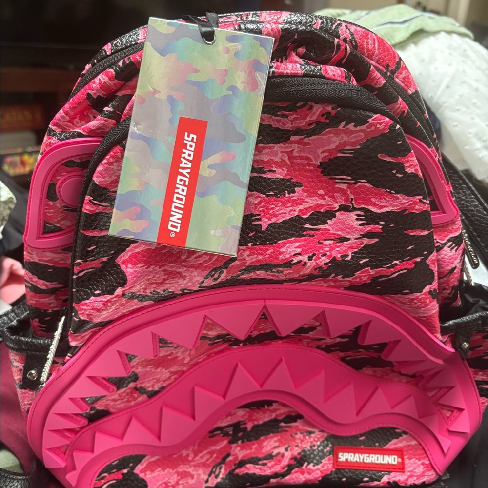 Sprayground Pink Camo Kids Backpack